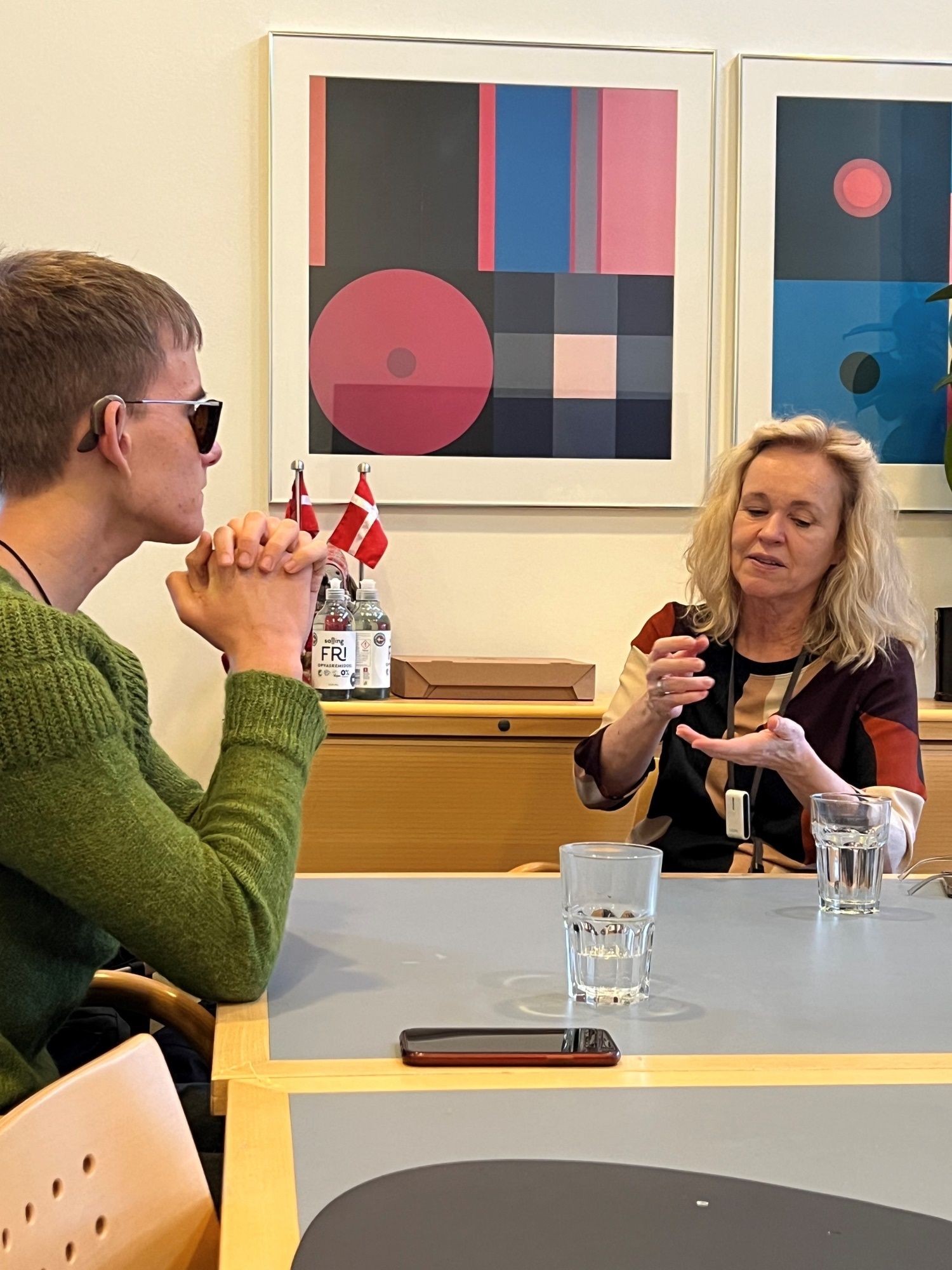 Sofus taler med professor Anja C. Andersen