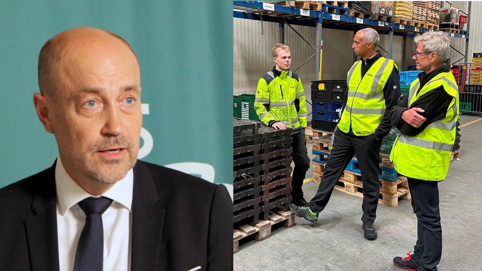 Magnus Heuincke + Elever på flexuddannelsens lagerlinje i Ishøj mødte Mattias Tesfaye