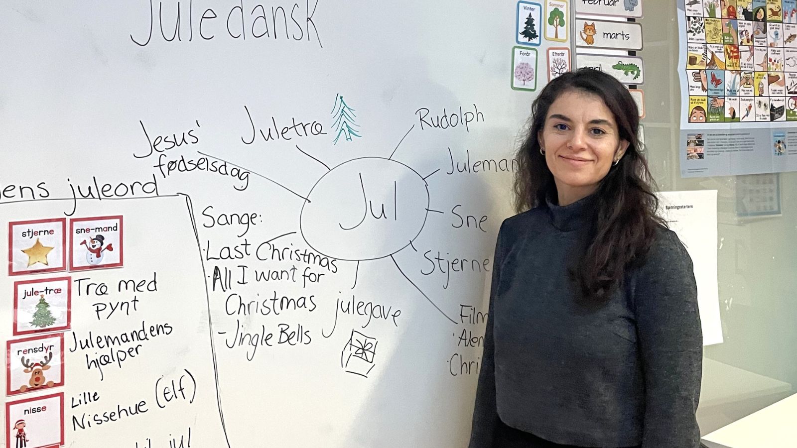 L&aelig;rer foran tavle