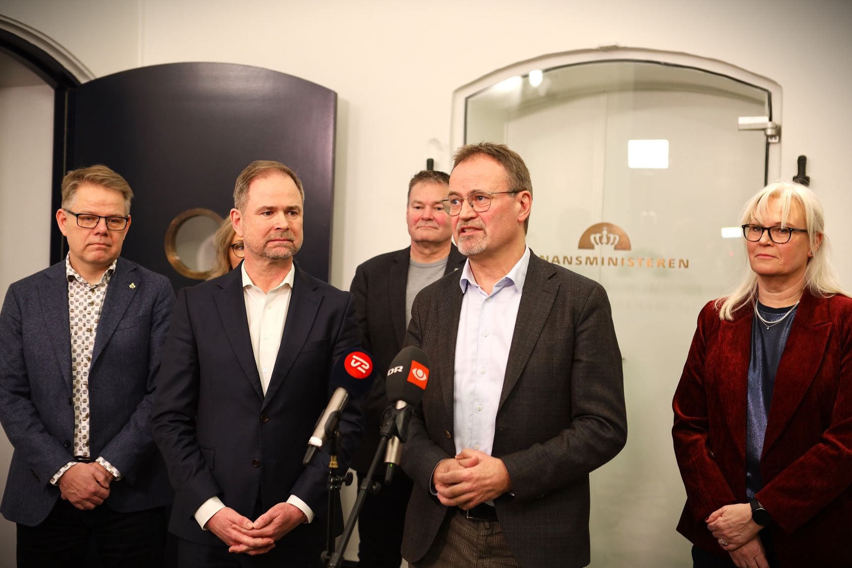 pressemøde med Nicolai Wammen og Gordon Ørskov Madsen i front