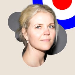 Maria Roneklindt i collage med grafiske elementer fra det faglige netværk om faget engelsk