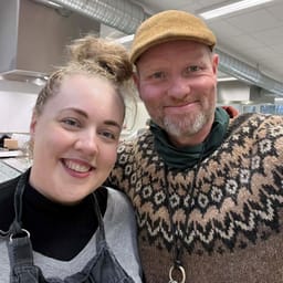 Johanne Sturis Ustrup madkundskabslærer og Jonas Breivik, håndværk og designlærer