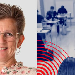 Jane Lehmann, som er viceskoleleder på Ikast-Nordrup Skole. Elever til en prøve.