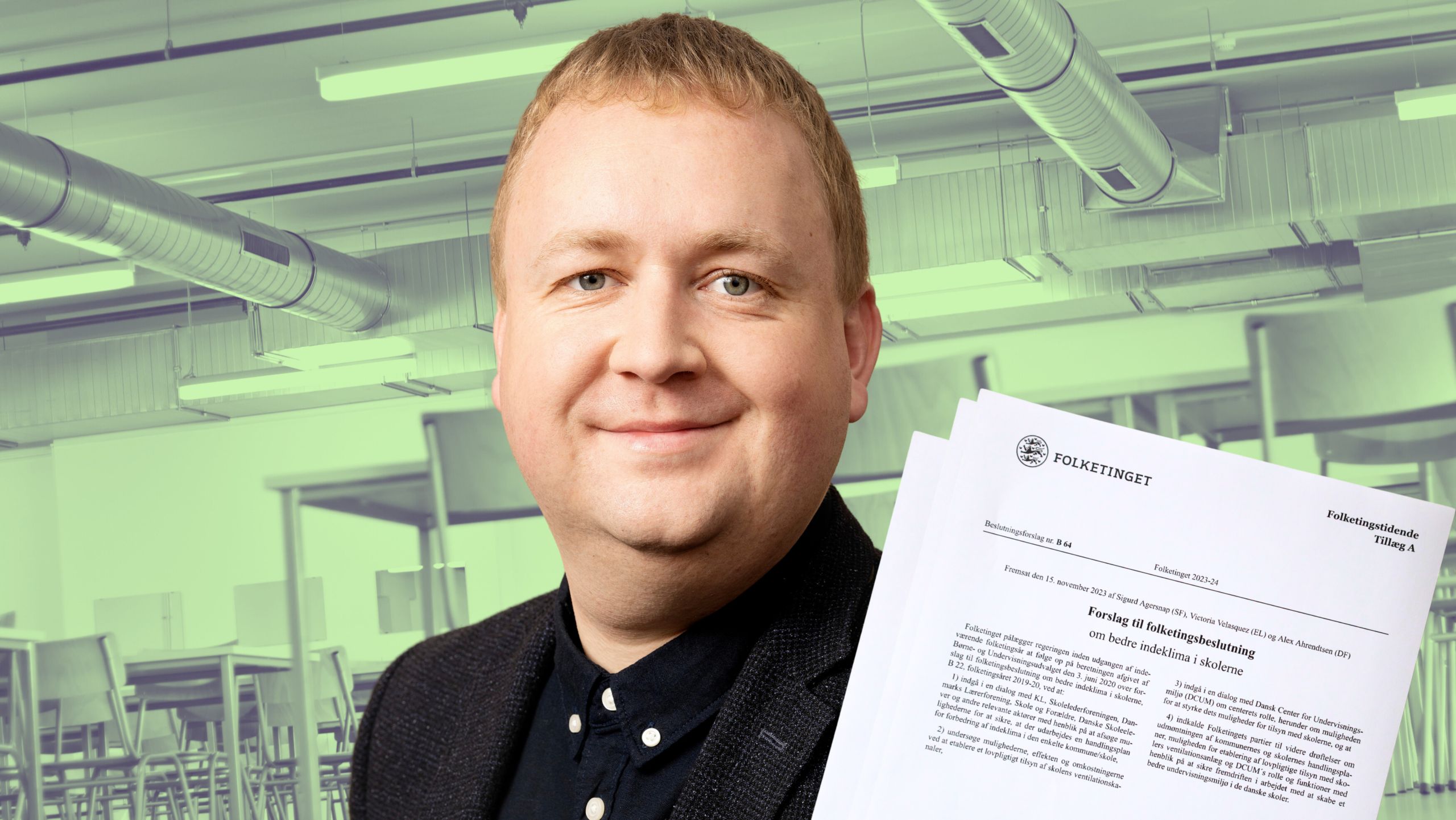 Featured image for S-lærer i Folketinget afviser forslag om bedre indeklima i skolen