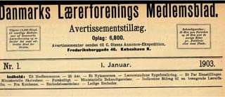Bladhoved Danmarks Lærerforenings Medlemsblad 1. jan. 1903