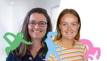 Portrætter af Kristine Skadhauge Nielsen og Lina Johansen.