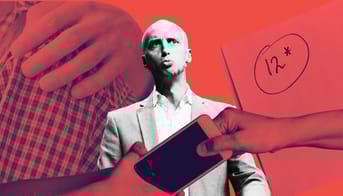 Kollage med Mattias Tesfaye omgivet af symboler på fysisk guidning, mobilforbud og ny karakterskala