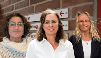 Portrætbilleder af Marika Jensen, Kristine Wiberg Plougsgaard og Sidsel Bondo