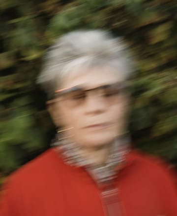 Sløret portræt af Lone Hansen Toft