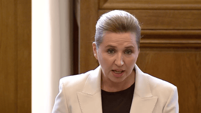 Mette Frederiksen holder åbningstale af Folketinget 2025