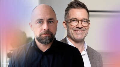 Formand for Danmarks Lærerforenings udvalg for arbejdsmiljø Thomas Andreasen og næstformand i Skolelederforeningen Kristian Dissing Olesen. Farver på billedet knytter det til de andre billeder i temaet om pauser.