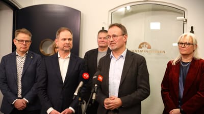 pressemøde med Nicolai Wammen og Gordon Ørskov Madsen i front