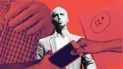 Kollage med Mattias Tesfaye omgivet af symboler på fysisk guidning, mobilforbud og ny karakterskala