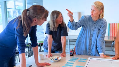 Tre billedkunstlærere taler sammen