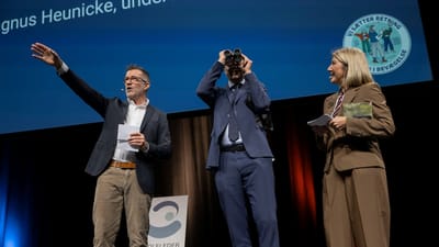 Kristian Dissing Olesen, Magnus Heunicke og Dorte Andreas på skolelederforeningens årsmøde