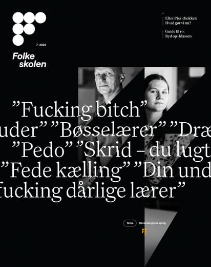 forside Folkeskolen 7 26 med collage af grimt sprogbrug