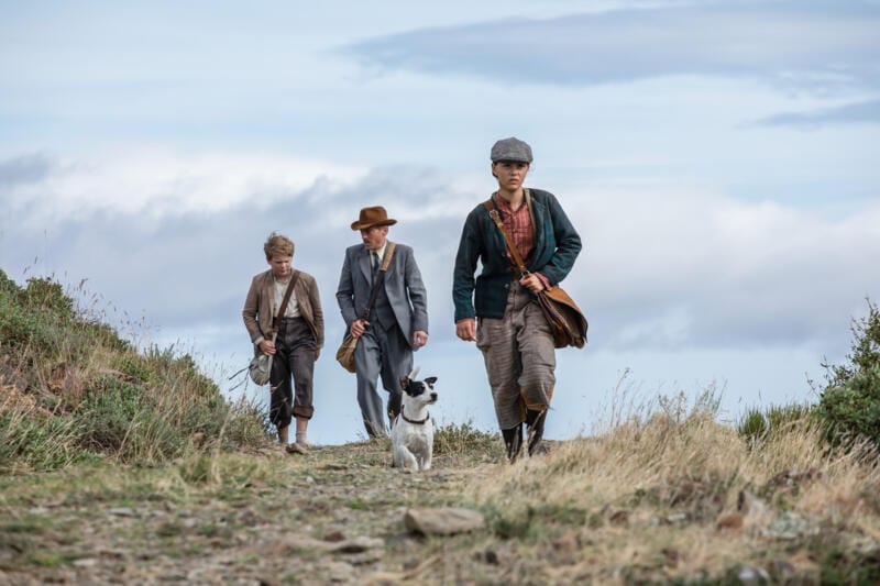 Billede fra den tyske film "vejen over bjergene"